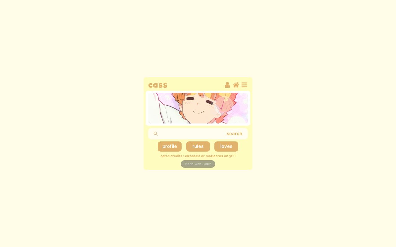 Carrd profile picture for @casserole